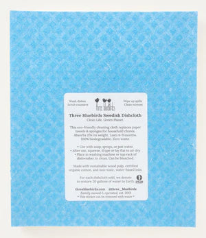 Back of Blue Swedish Dishcloth