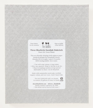 Playful Pup on Grey Swedish Dishcloth