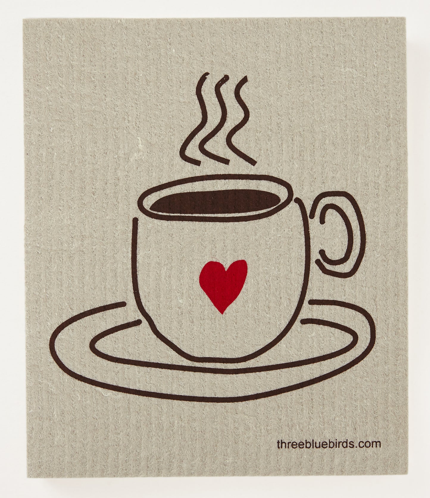 Hug in a Mug on Sand Swedish Dishcloth