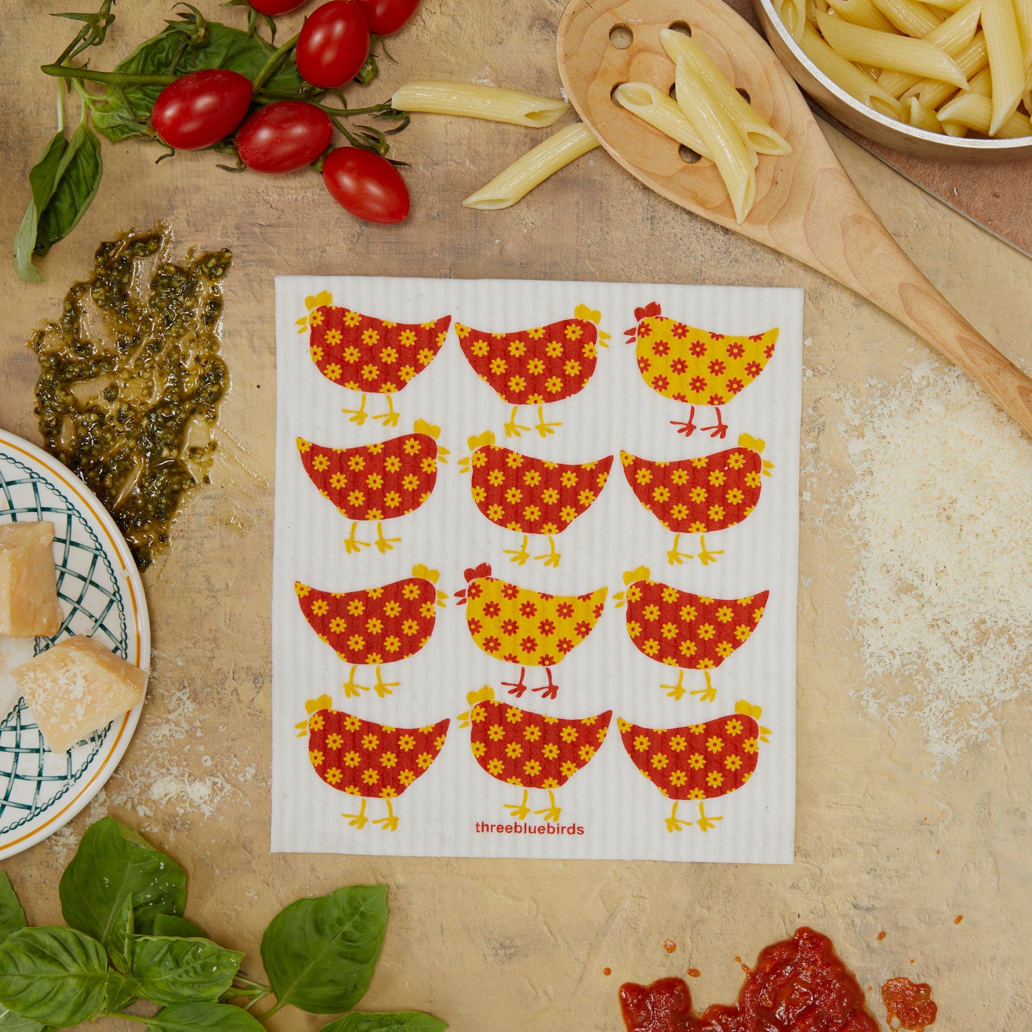 Little Chickens Swedish Dishcloth