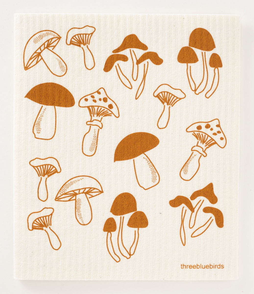 Red Mushrooms Swedish Dishcloth – Mellow Monkey
