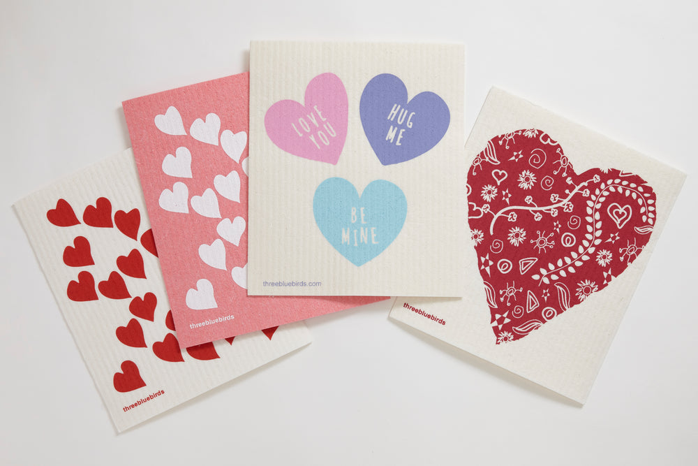 Valentine Bundle (4 Swedish dishcloths)