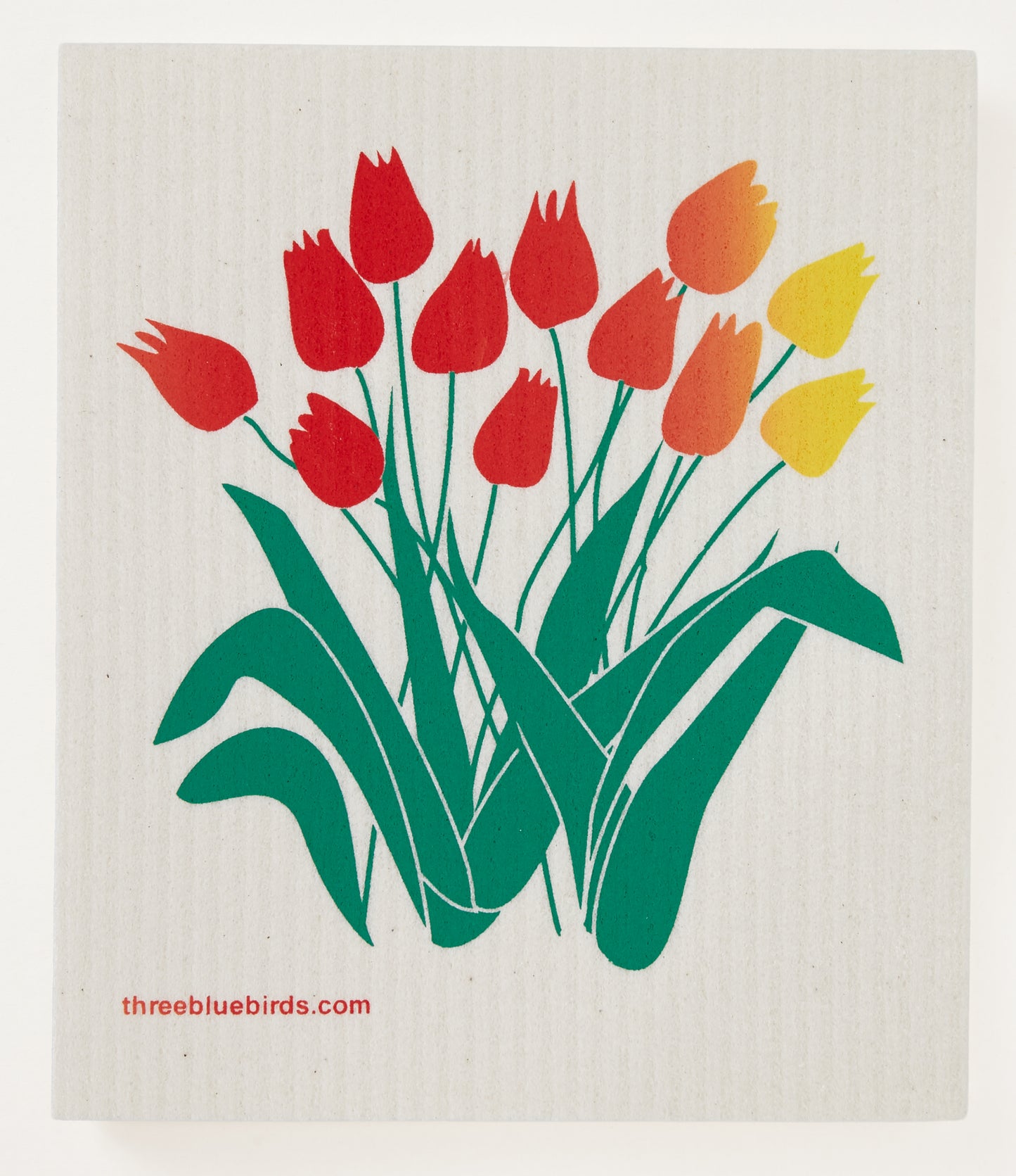 One-of-a Kind Tulips Swedish Dishcloth