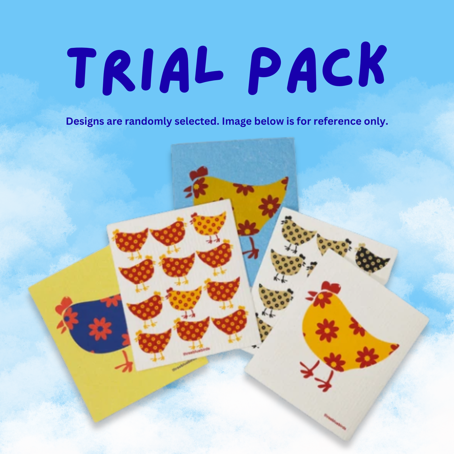 
                  
                    Trial Pack (5 Swedish dishcloths with random designs)
                  
                