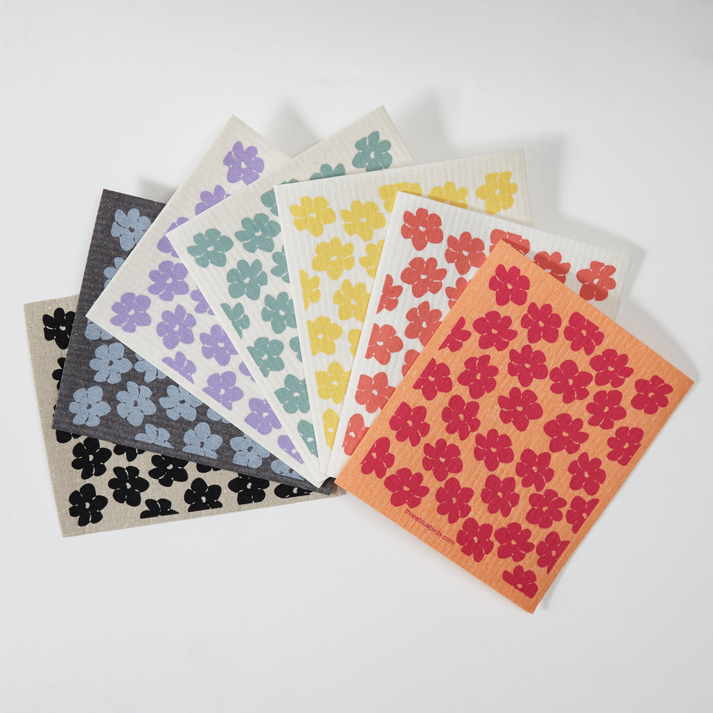 Poppies Bundle (7 Swedish dishcloths)