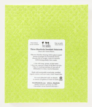 Daisy3様 Daisies on Green Swedish Dishcloth – Three Bluebirds Swedish