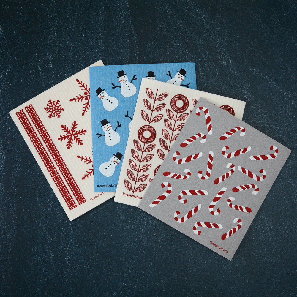 Christmas Bundle (4 Swedish dishcloths)