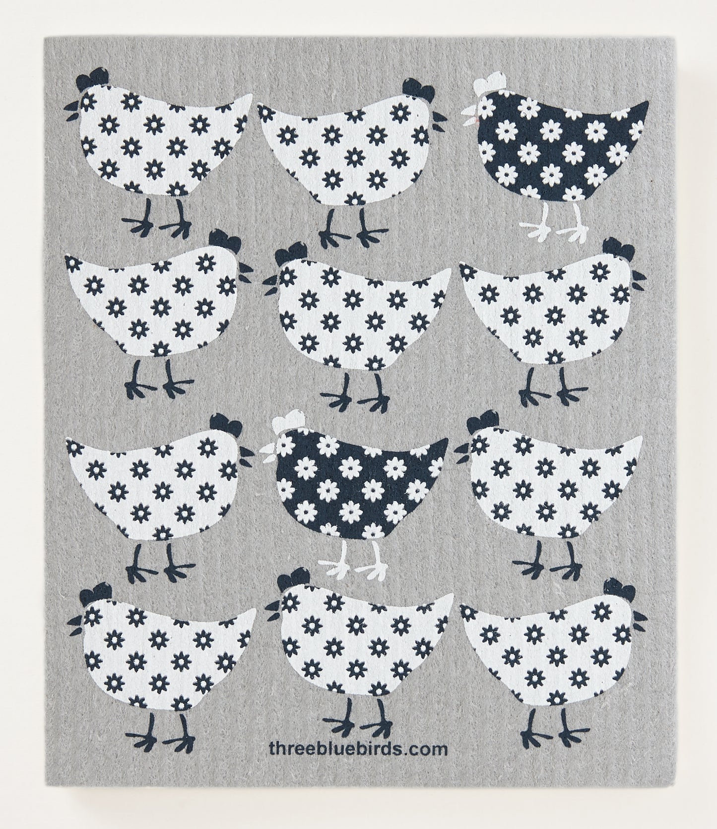 
                  
                    Chic Chickens on Grey Swedish Dishcloth
                  
                