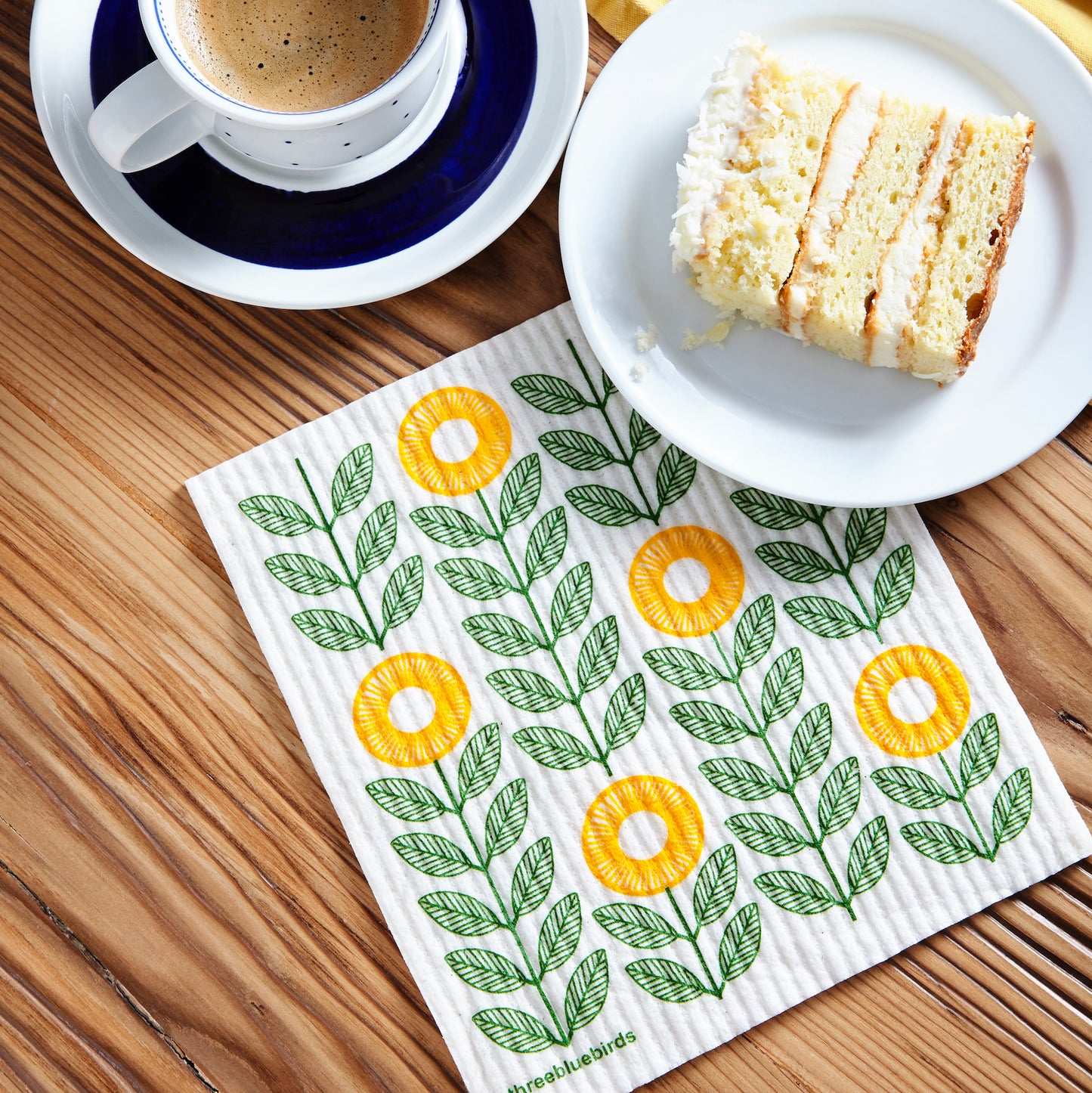 Swedish Dishcloths & Tea Towel Set – Green Trees – ArtfulTea