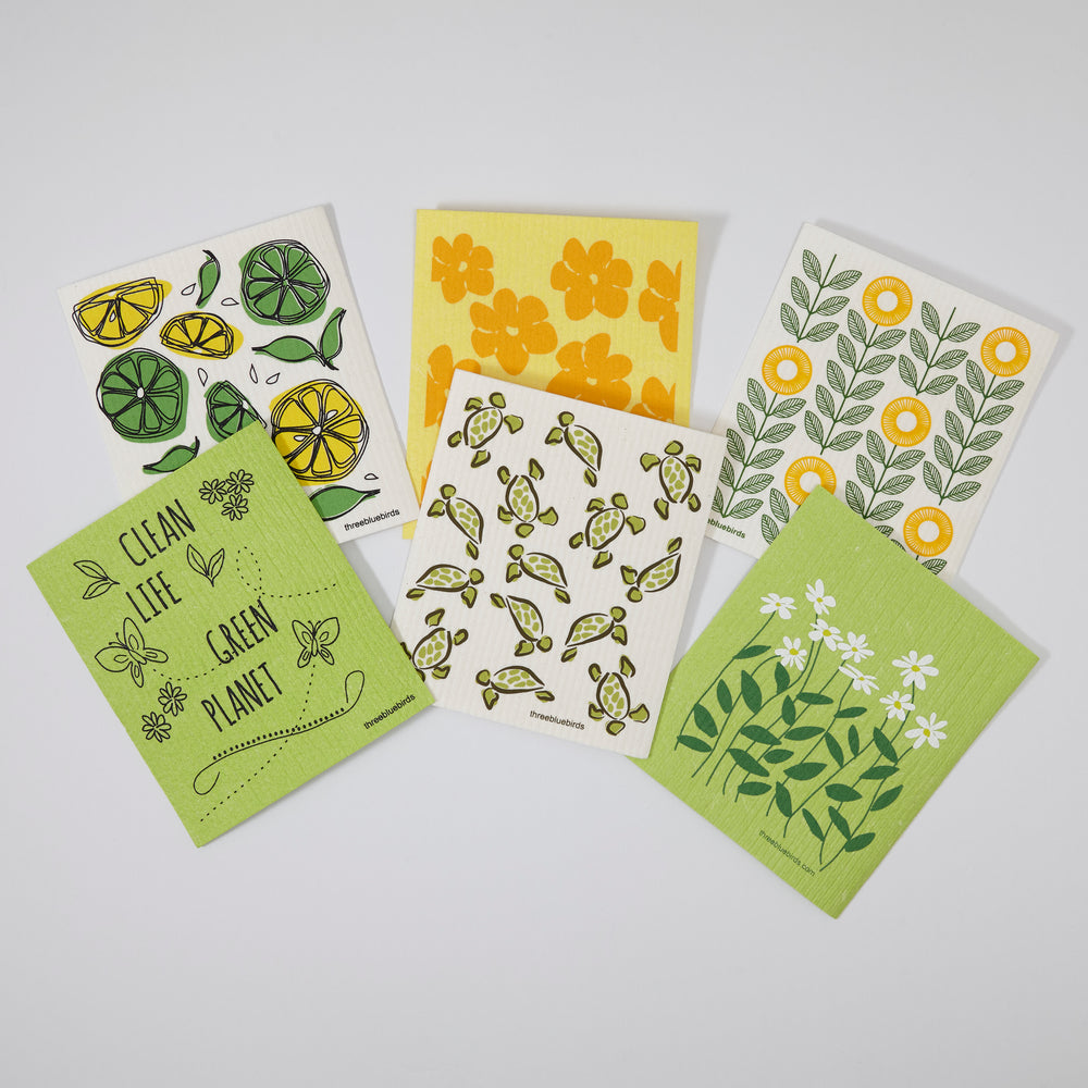 Green Clean Bundle (6 Swedish dishcloths)