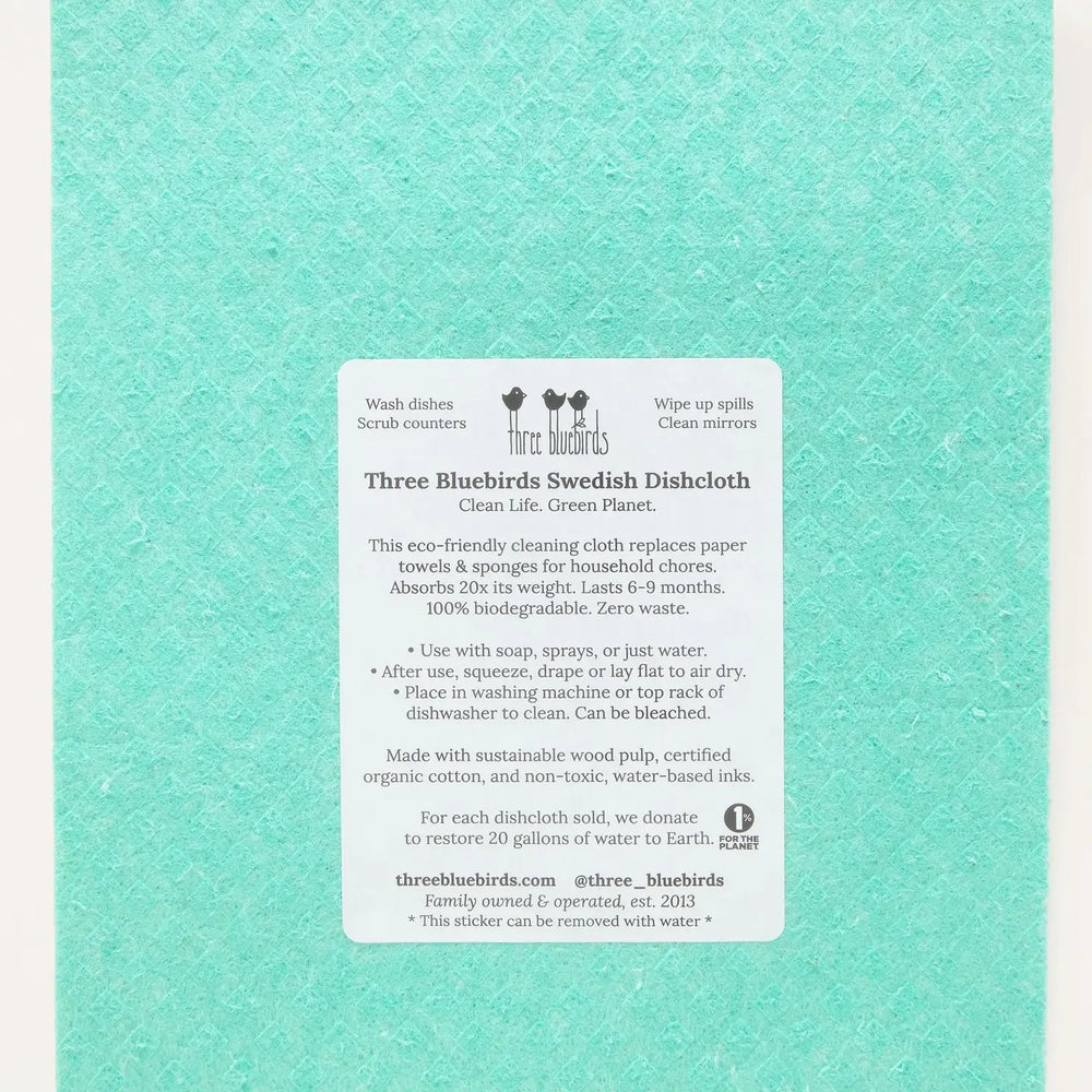 Three Bluebirds Swedish Dishcloth - Thumbnail 3
