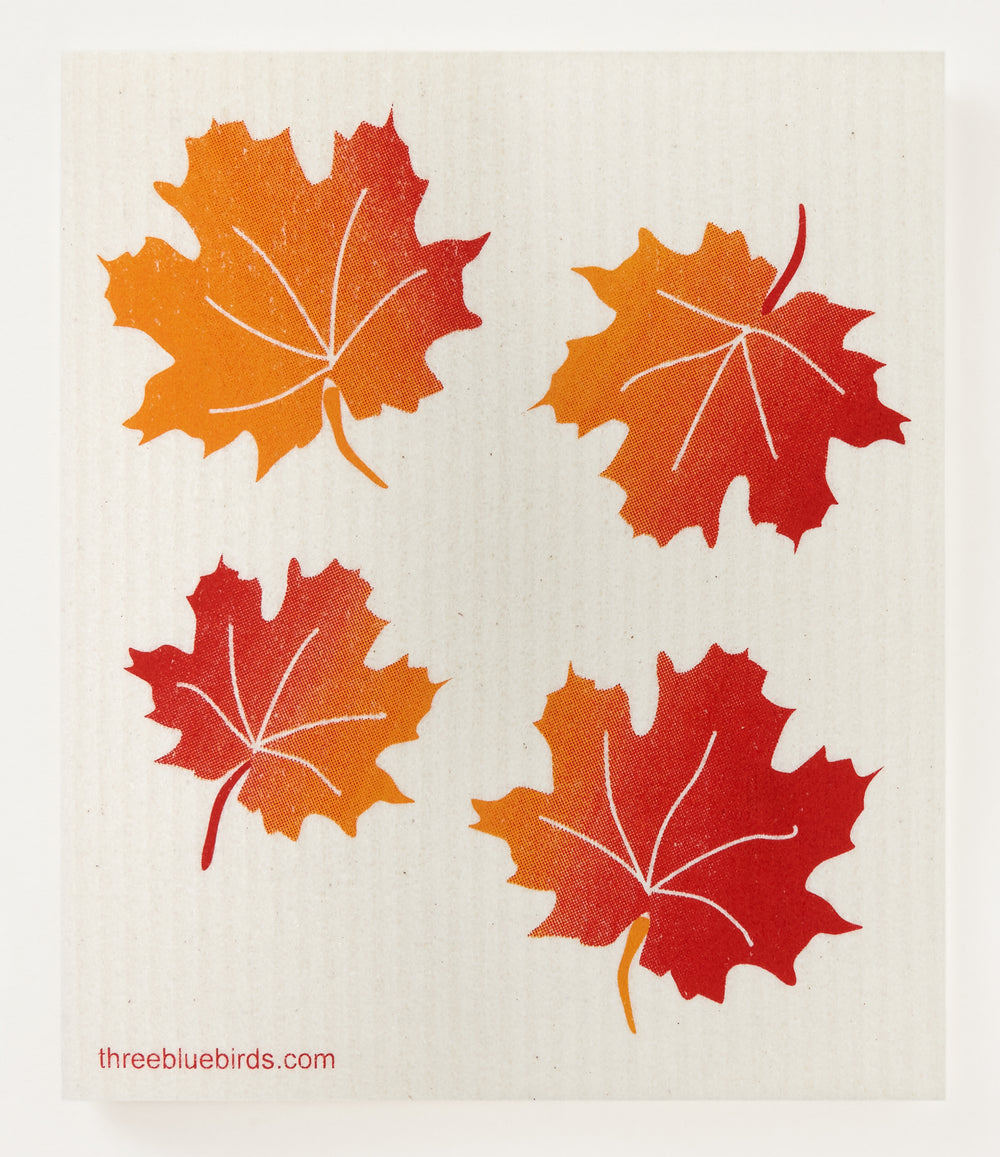 Maple Leaves Swedish Dishcloth