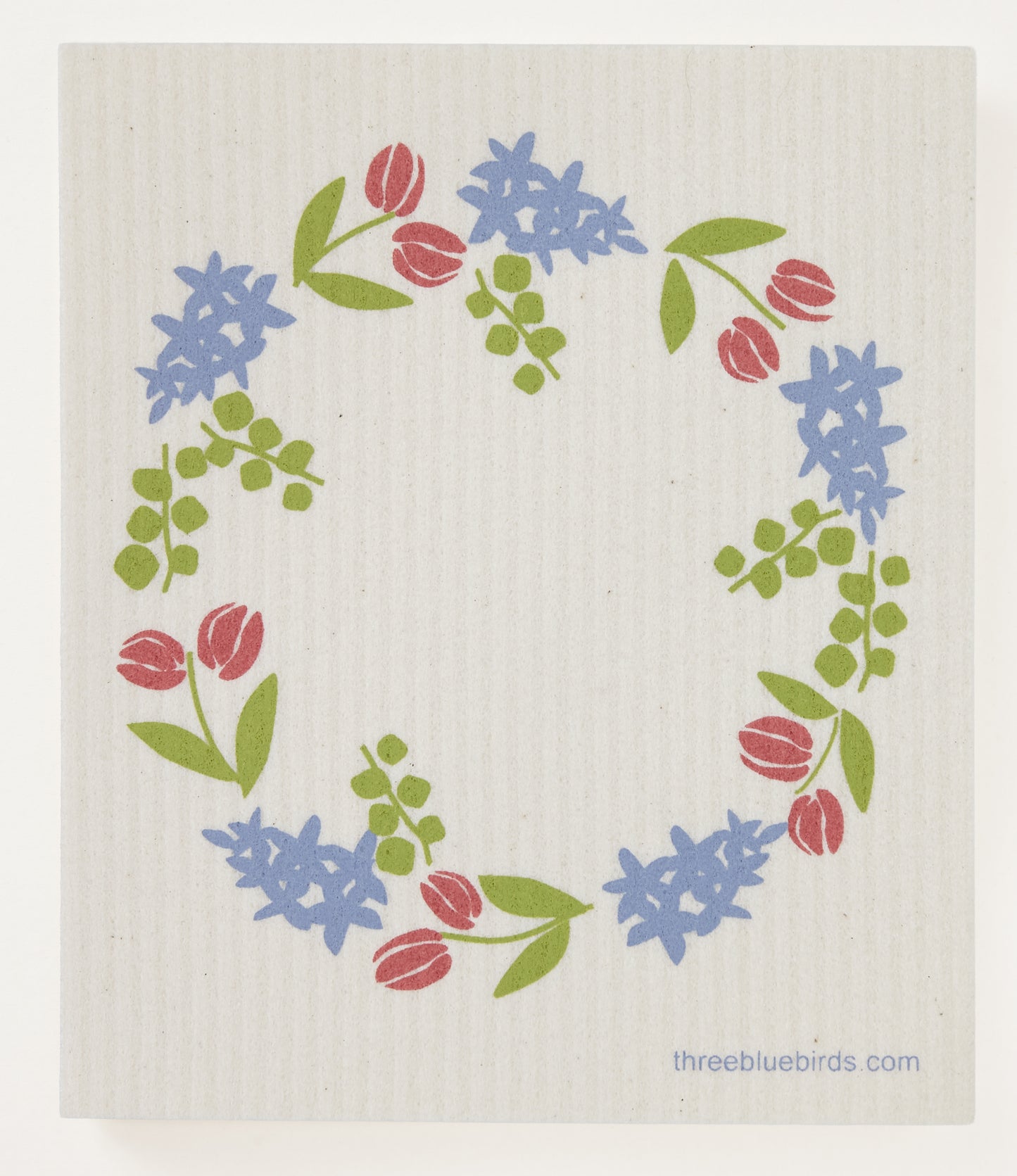 Spring Wreath Swedish Dishcloth