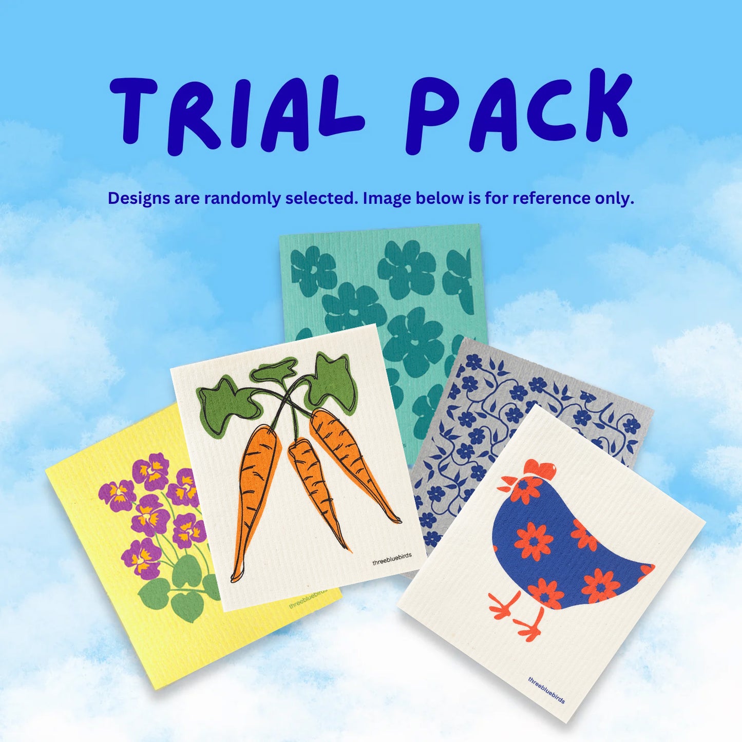 
                  
                    Trial Pack (5 Swedish dishcloths with random designs)
                  
                