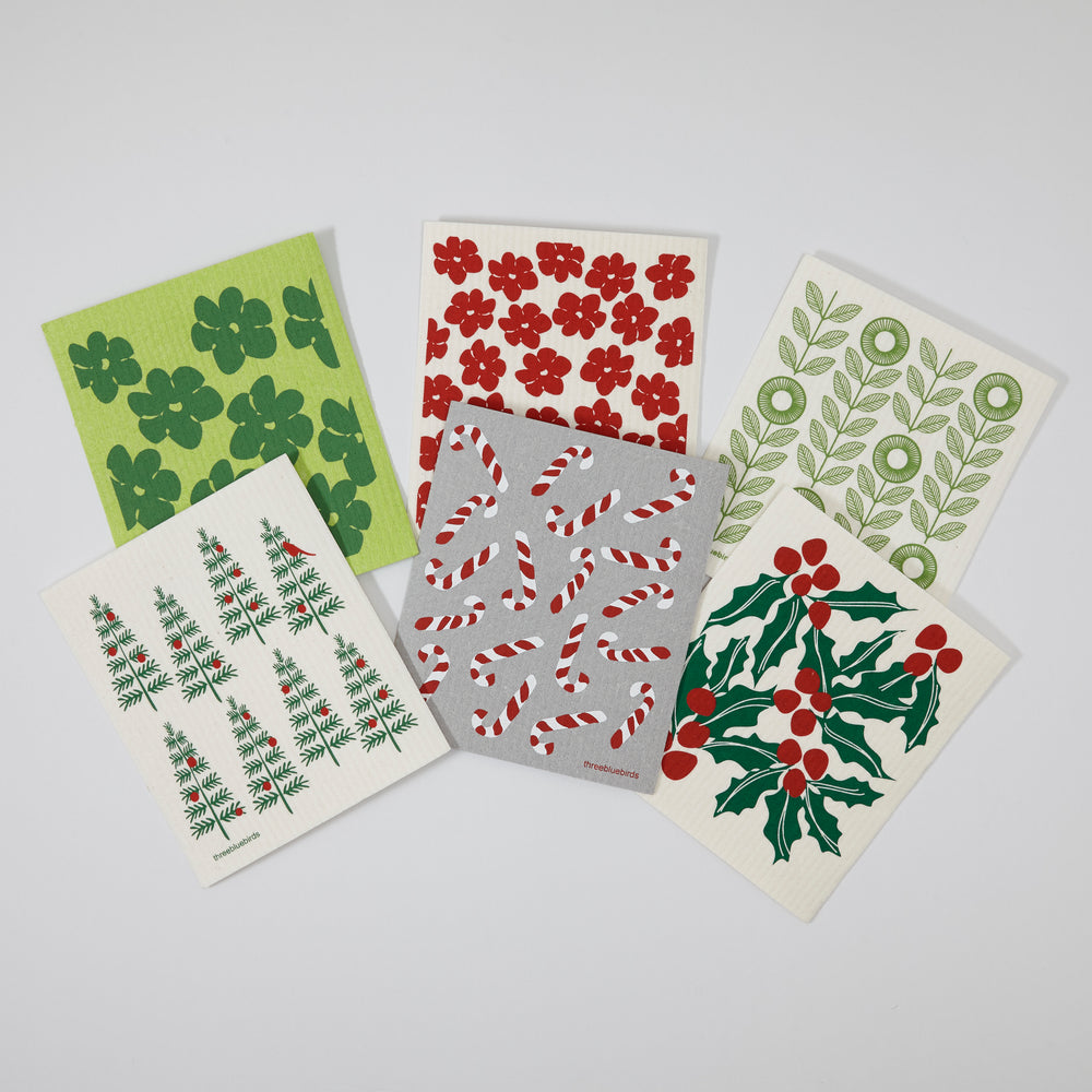 Very Merry Bundle (6 Swedish dishcloths)