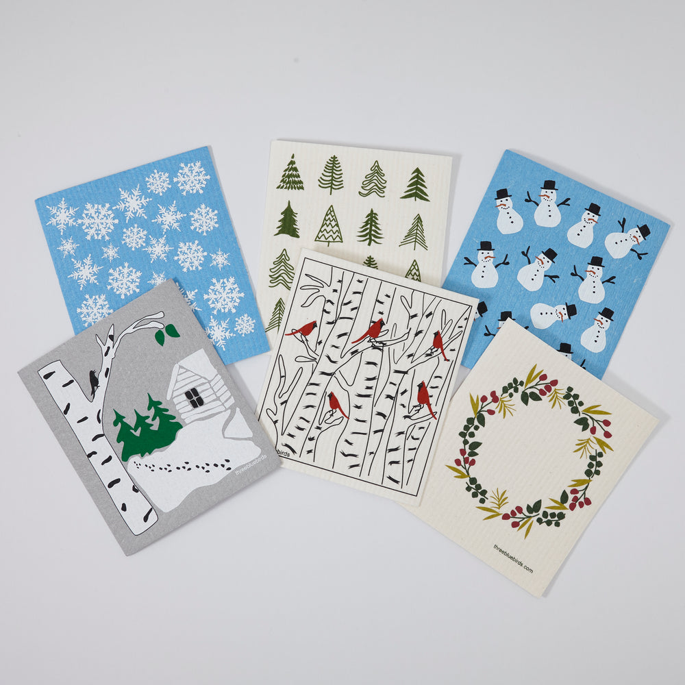 Winter Wonders Bundle (6 Swedish dishcloths)