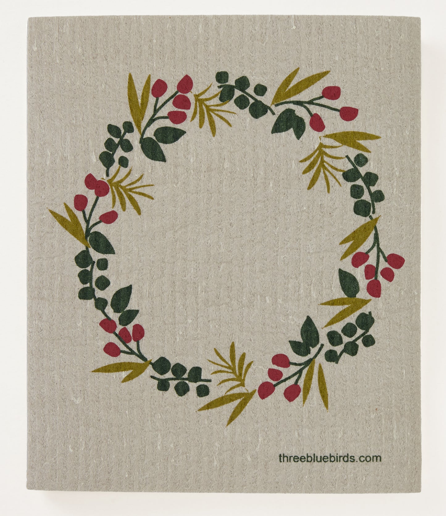 
                  
                    Winter Wreath on Sand Swedish Dishcloth
                  
                