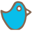 Three Bluebirds Swedish Dishcloth logo