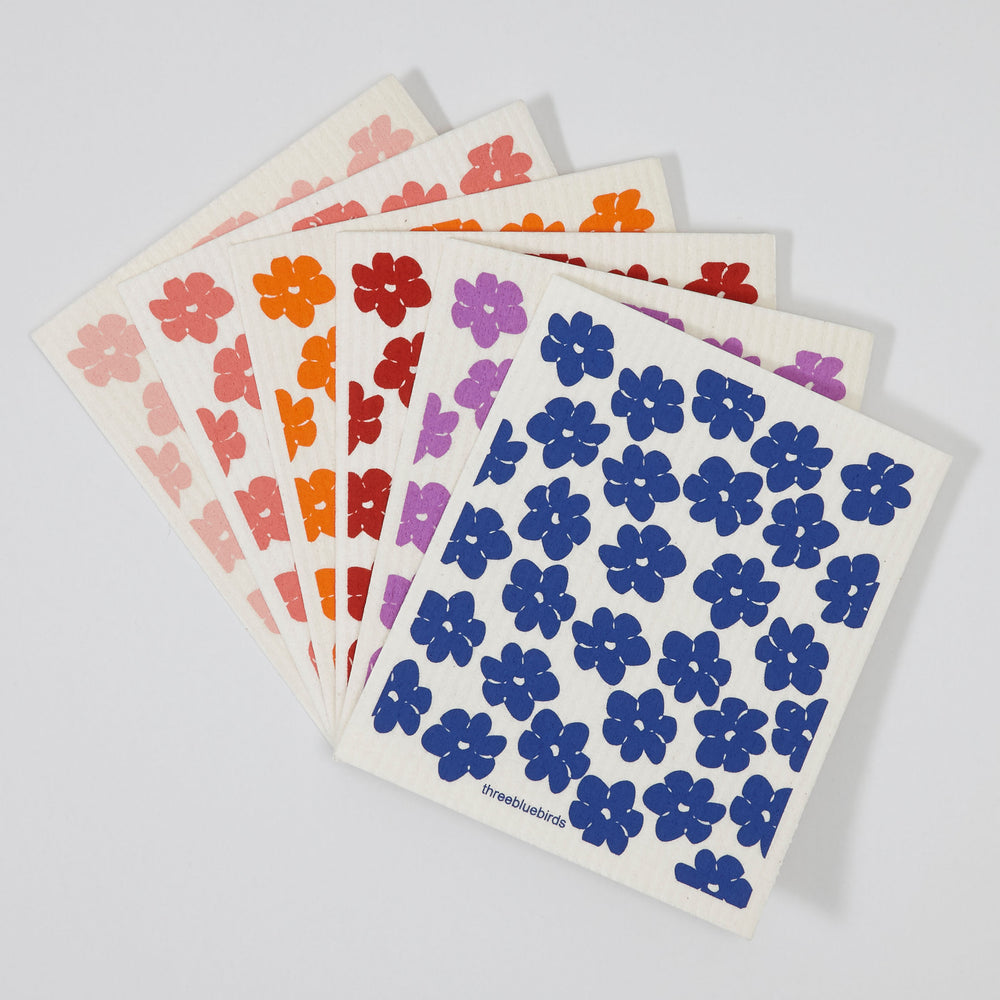 Poppies Bundle (6 Swedish dishcloths)