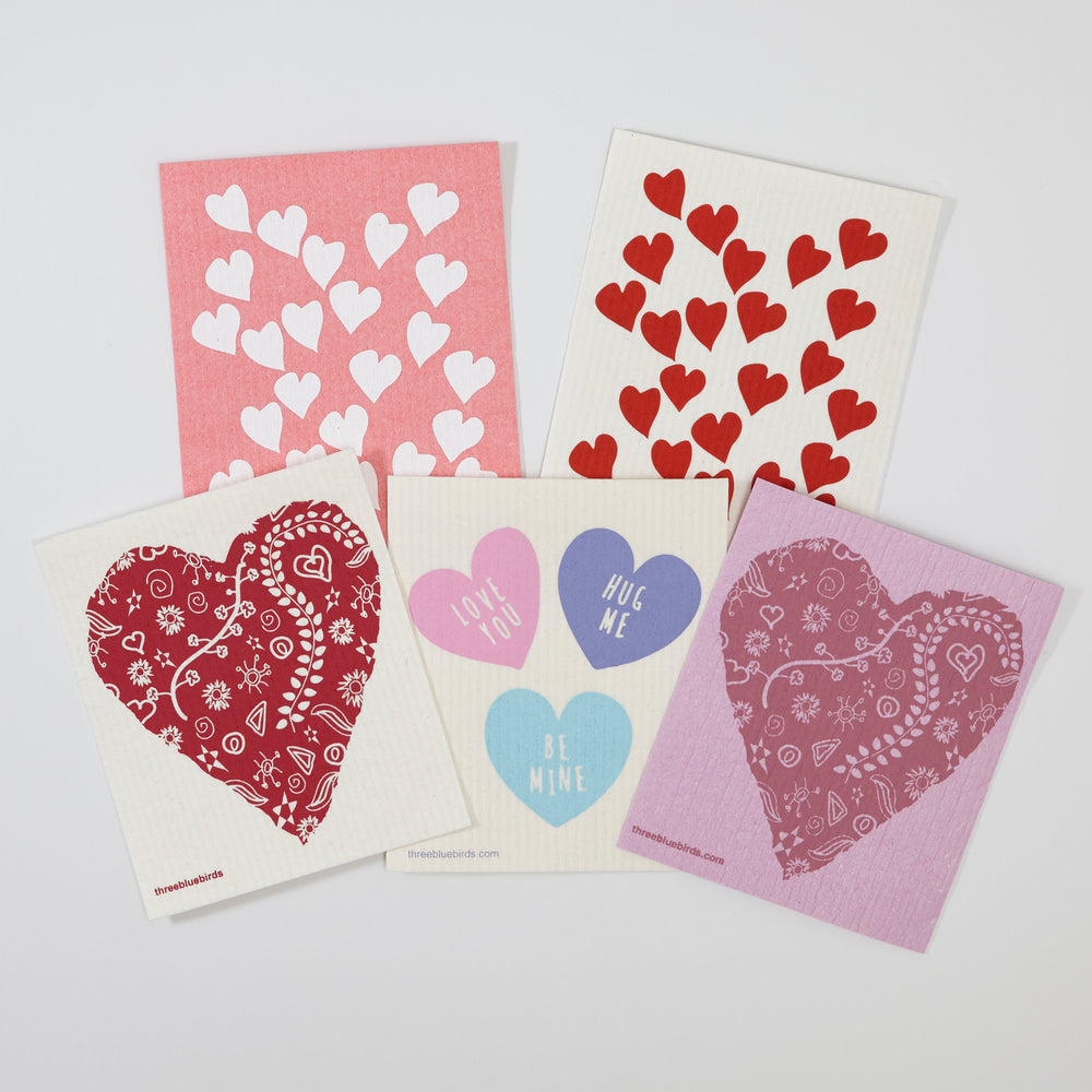 Valentine Bundle (5 Swedish dishcloths)