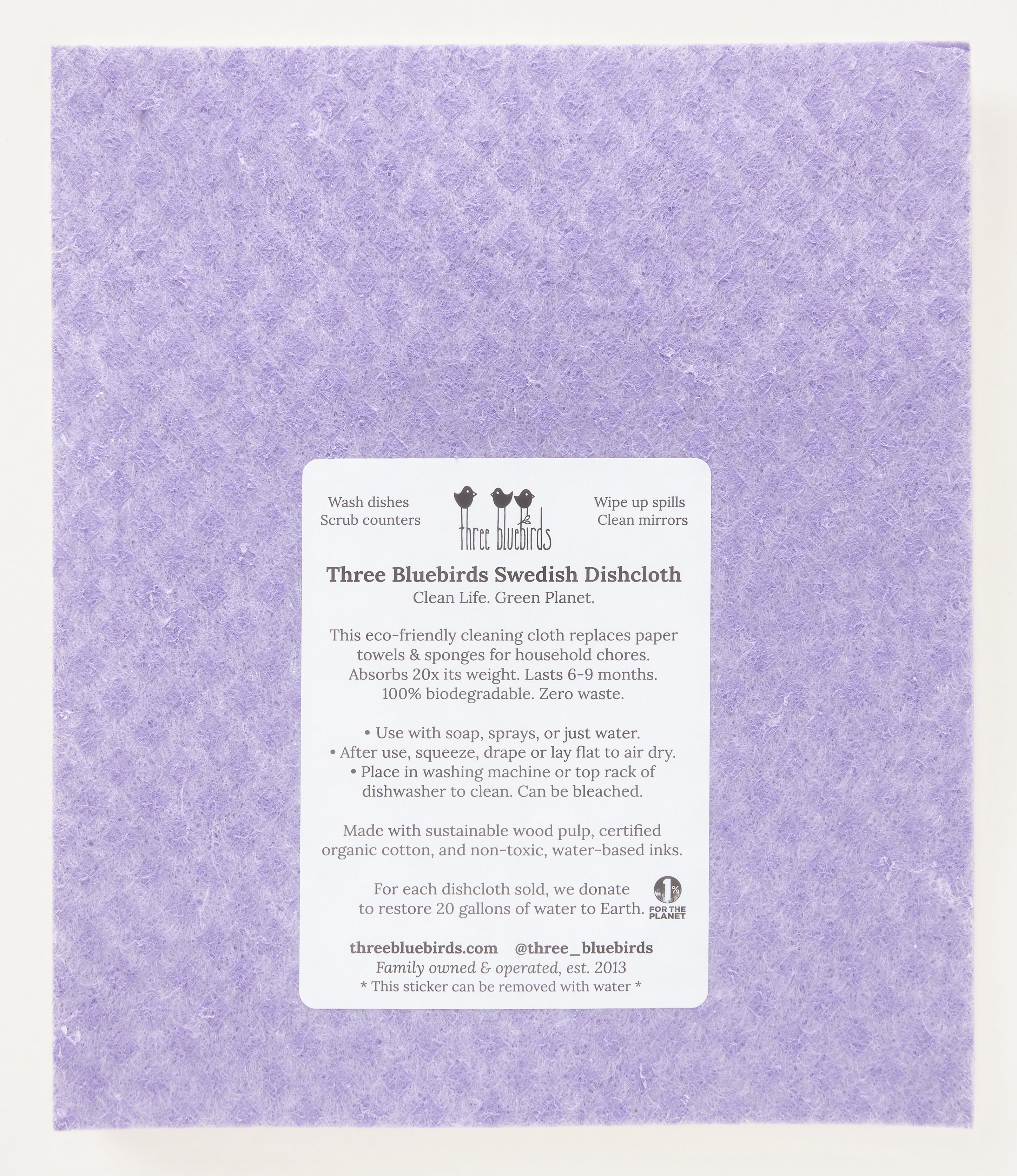 Reusable Swedish Dishcloths - 45 Styles, Vines on Purple