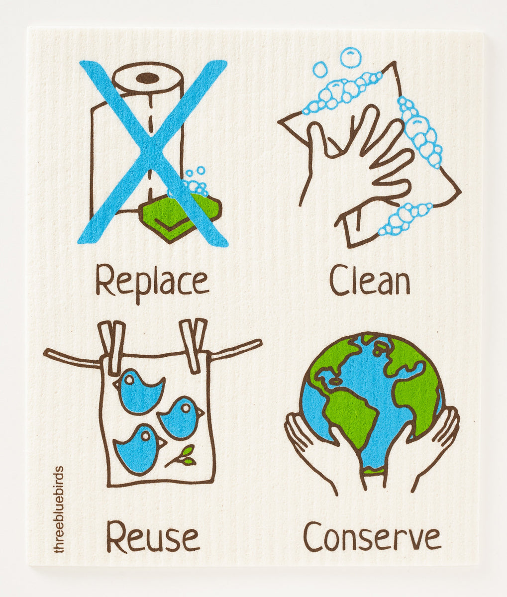 Get the best eco-friendly Swedish Dishcloths – Three Bluebirds Swedish ...