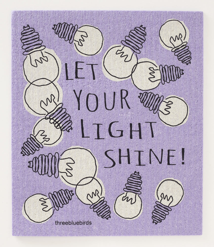 
                  
                    Let Your Light Shine! on Purple Swedish Dishcloth
                  
                